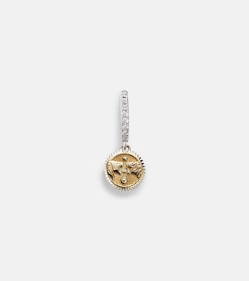 Boucle d'oreille unique Strength Mini en or 18 ct et diamants | FoundRae