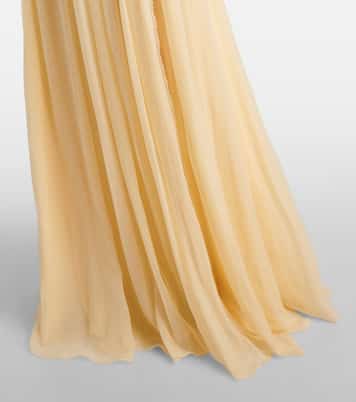 Pleated silk chiffon gown | McQueen