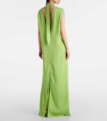 Vestido largo Miami de crepé cady | Taller Marmo