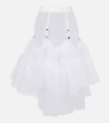Falda midi de tul translúcida | Noir Kei Ninomiya