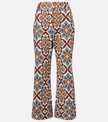 Pantaloni flared Hendrix in cotone a vita alta | La DoubleJ