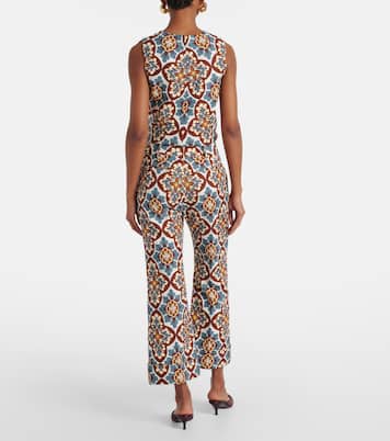 Pantaloni flared Hendrix in cotone a vita alta | La DoubleJ