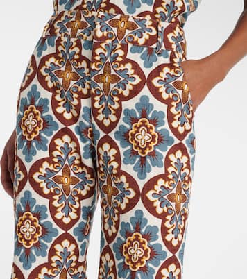 Pantaloni flared Hendrix in cotone a vita alta | La DoubleJ