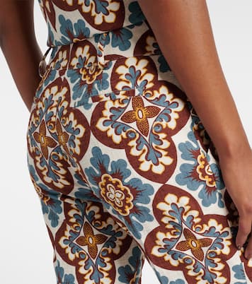 Pantaloni flared Hendrix in cotone a vita alta | La DoubleJ