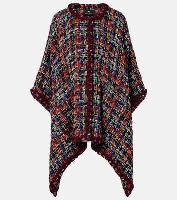 Wool, mohair, and cotton-blend cape | Etro