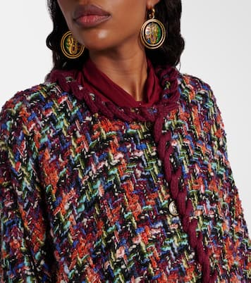 Wool, mohair, and cotton-blend cape | Etro