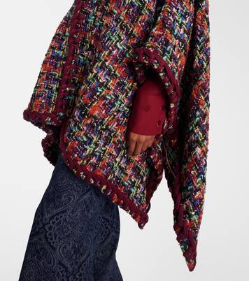 Wool, mohair, and cotton-blend cape | Etro