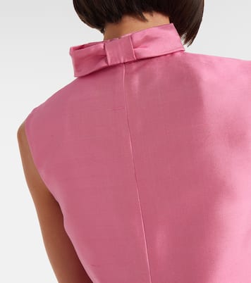 Vestido corto de seda shantung | Valentino