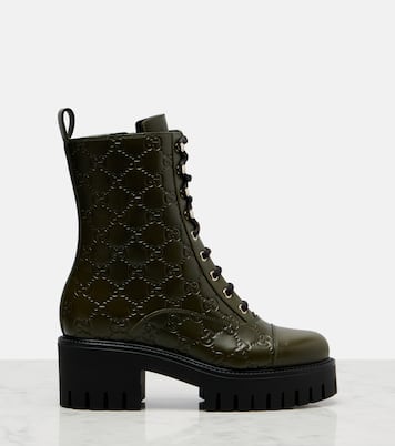 GG New Marmont leather combat boots | Gucci