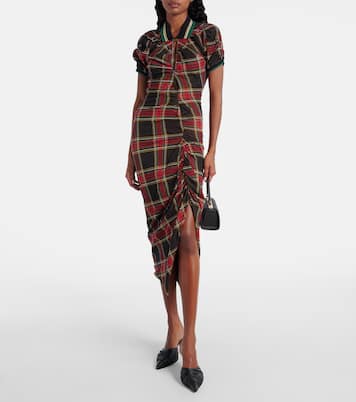 Pulling tartan cotton midi dress | Vivienne Westwood