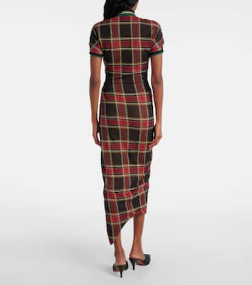 Pulling tartan cotton midi dress | Vivienne Westwood
