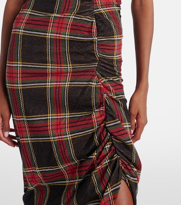 Pulling tartan cotton midi dress | Vivienne Westwood