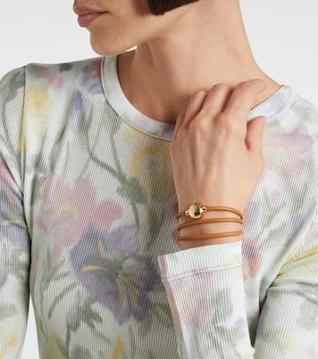 Anagram embellished leather bracelet | Loewe