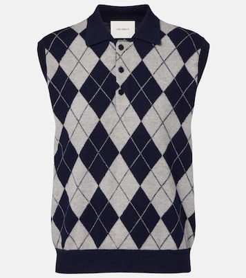 Riana argyle cashmere sweater vest | Lisa Yang