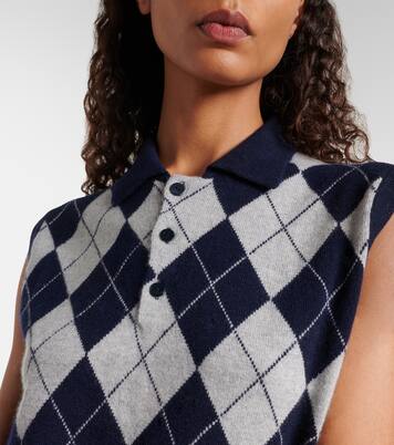 Riana argyle cashmere sweater vest | Lisa Yang