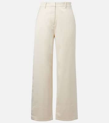 High-rise chintz wide-leg pants | Toteme