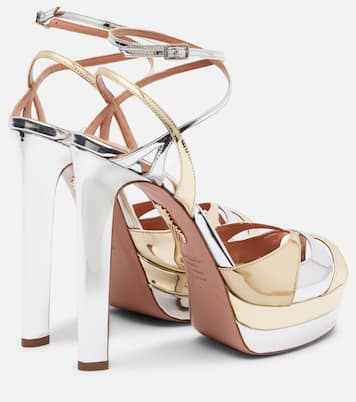 Moves 130 metallic leather sandals | Aquazzura