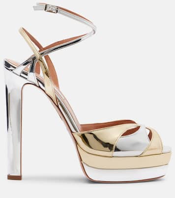 Moves 130 metallic leather sandals | Aquazzura