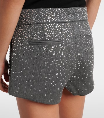 Low-rise crystal-embellished micro shorts | Alex Perry