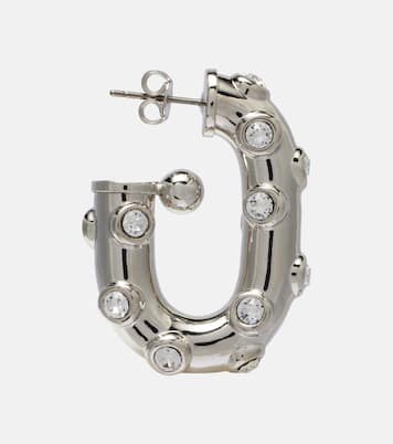 Crystal-embellished hoop earrings | Rabanne