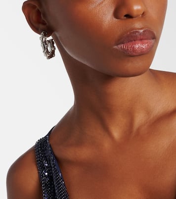 Crystal-embellished hoop earrings | Rabanne