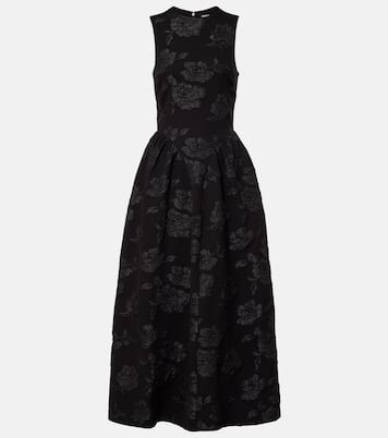 Vestido midi en jacquard floral | Rotate