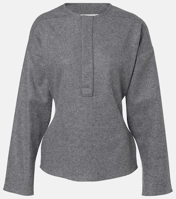 Wool and cashmere Henley shirt | Victoria Beckham