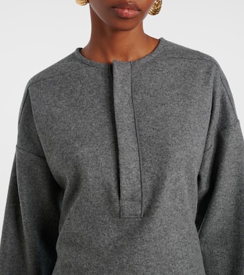Wool and cashmere Henley shirt | Victoria Beckham