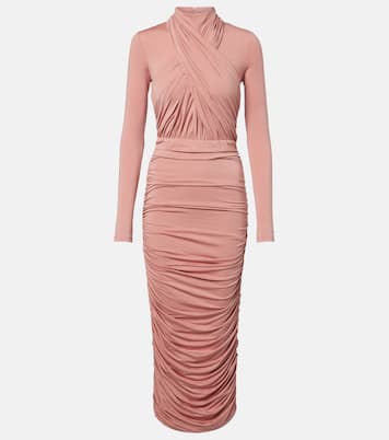 Ruched jersey midi dress | Balmain
