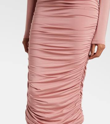Ruched jersey midi dress | Balmain