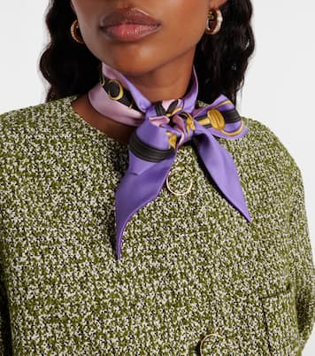 Printed silk twill scarf | Gucci