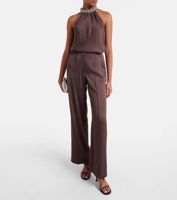 Embellished satin top | Simkhai