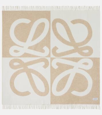 Coperta Anagram in jacquard di lana e cashmere | Loewe