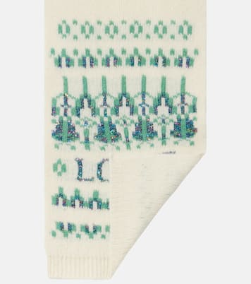 Bufanda en mezcla de lana en jacquard con lentejuelas | Loewe