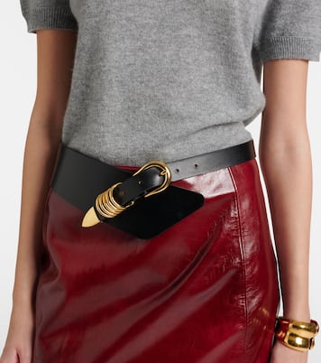 Alcott asymmetric leather belt | Déhanche