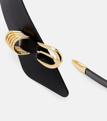 Alcott asymmetric leather belt | Déhanche