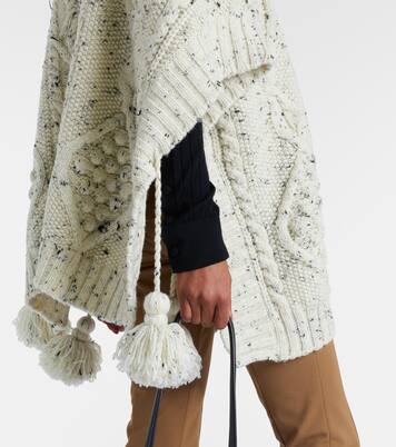 Poncho trenzado Aran de lana | Moncler Grenoble
