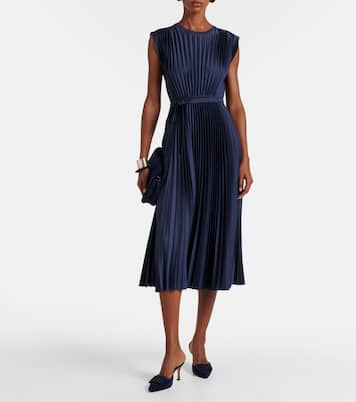 Volta 플리츠 벨티드 크레이프 미디 드레스 | Joseph