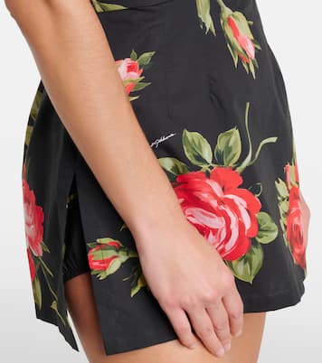 فستان بوستيه قصير من القطن بورود | Dolce&Gabbana