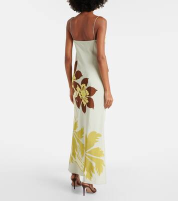 Amaia floral silk crêpe slip dress | SIR