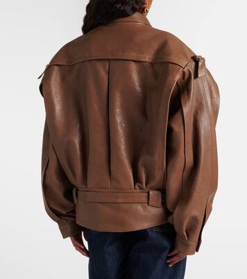 Oversized leather jacket | Magda Butrym