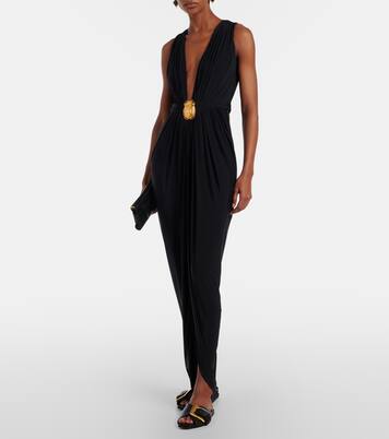 Embellished jersey maxi dress | Balmain