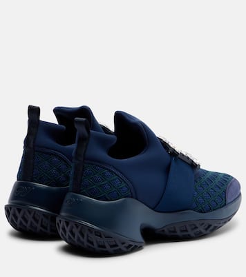 Viv' Run suede-trimmed slip-on sneakers | Roger Vivier