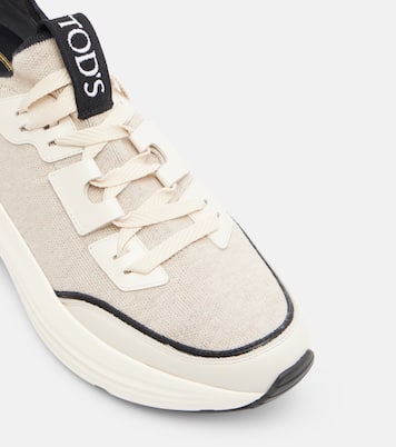 Leather-trimmed sneakers | Tod's