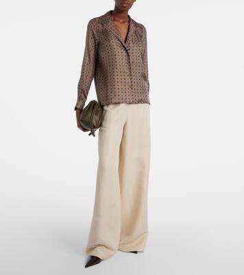 Pantalon ample Oro en lin et soie | Max Mara