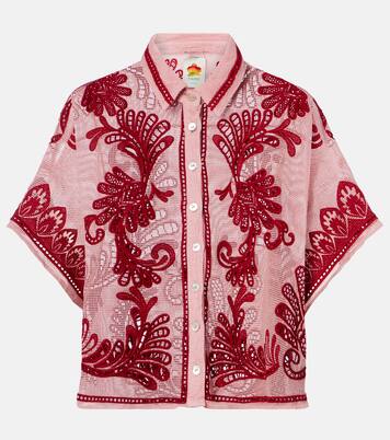 Arabesc embroidered cotton shirt | Farm Rio