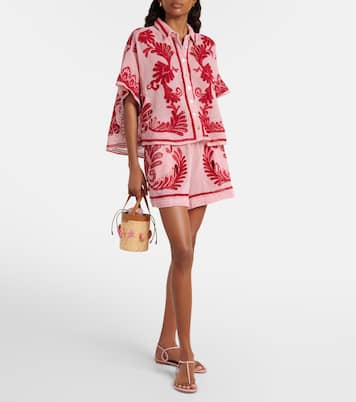 Arabesc embroidered cotton shirt | Farm Rio