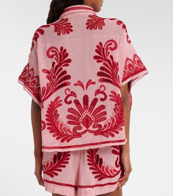 Arabesc embroidered cotton shirt | Farm Rio