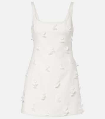 Calinn floral-appliqué linen-blend minidress | Simkhai