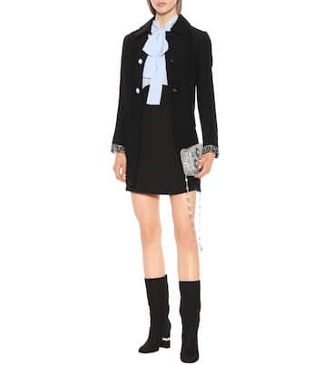 Color-blocked crêpe minidress | Miu Miu
